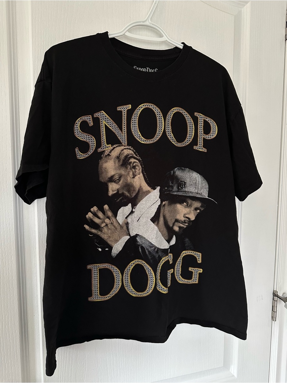 Snoop Dogg Brand Black Graphic Short Sleeve Tee Y2K 90s Rap Vintage Aesthetic